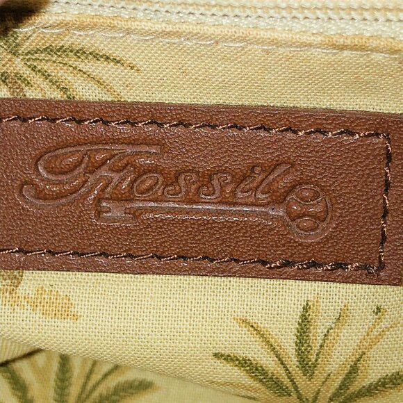 Fossil Multicolor Straw Mini Shoulder Bag Palm Tree Lining - Picture 9 of 11